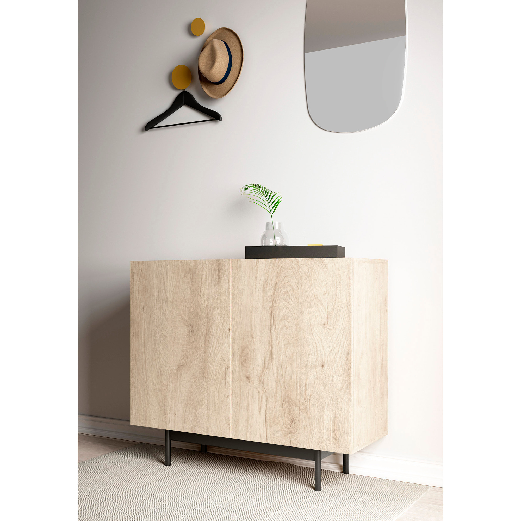 Aparador bajo Printed roble 78x90x34 cm