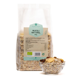 PLANETA HUERTO | Muesli Natural con Pasas Sultanas ECO  500 g – Mezcla Nutritiva de Cereales Integrales, Frutos Secos y Pasas Ecológicas para un Desayuno Energético y Rico en Fibra