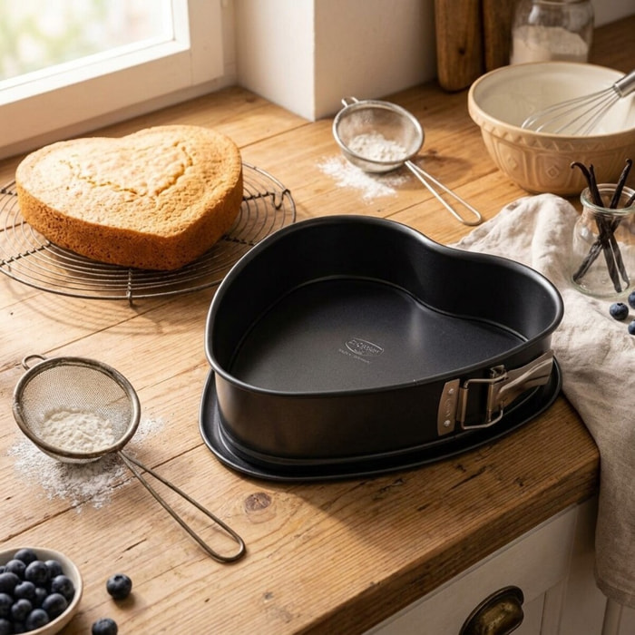 Moule à charnière en forme de cœur 25 cm Dr. Oetker