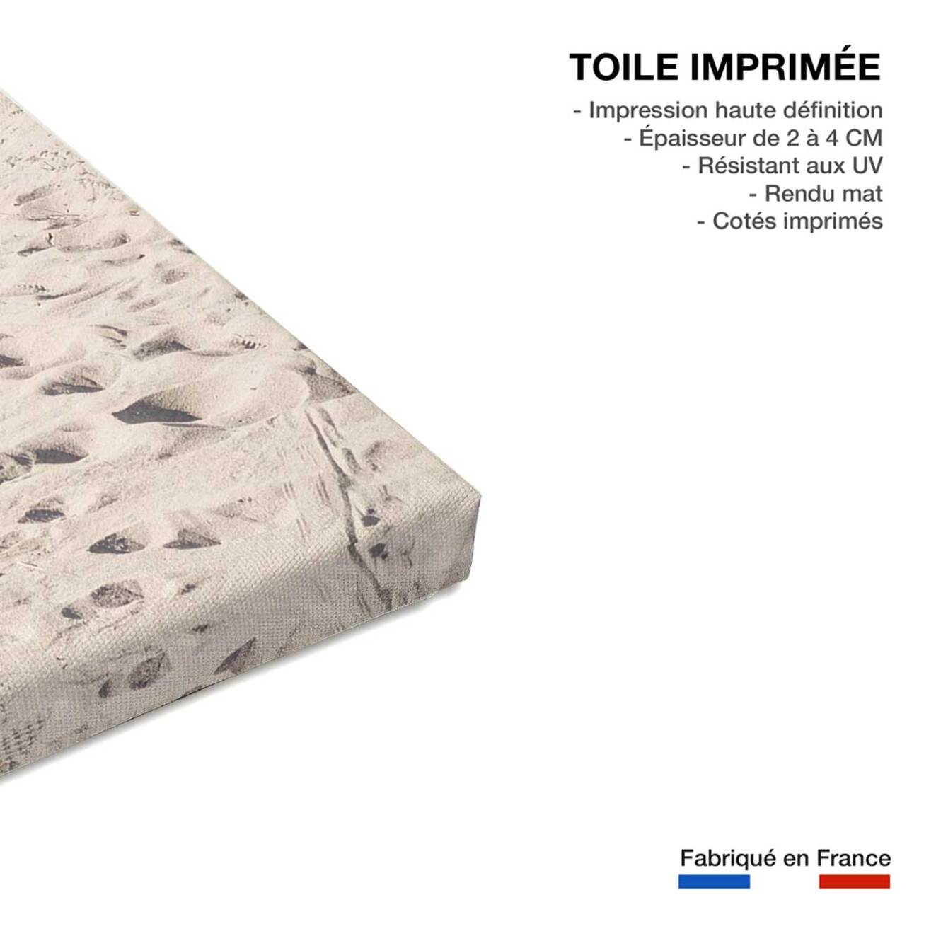 Tableau mer chemin de sable  Toile imprimée