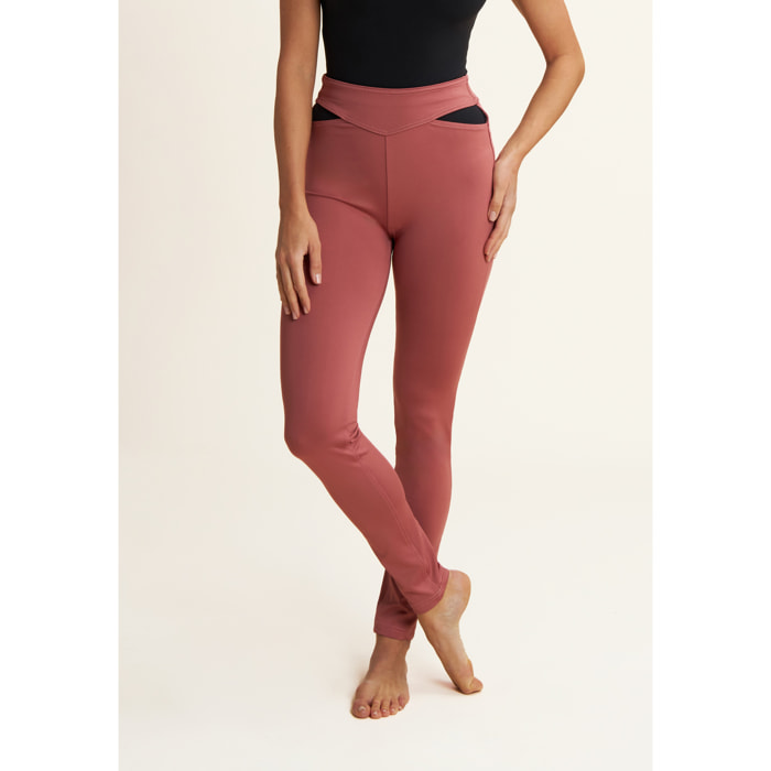 Pantaloni N.O.W. traspiranti vita alta e dettagli cut out