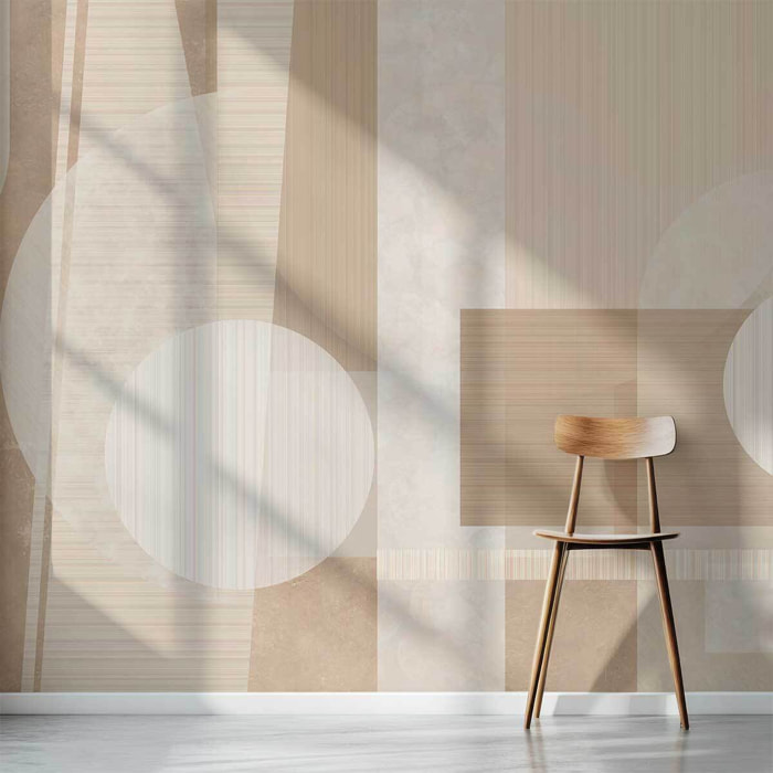 Papier peint beige structuré Intissé