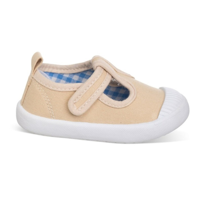 Lona beige con Velcro, básica, versátil y cómoda Ideal para combinar con cualquier outfit