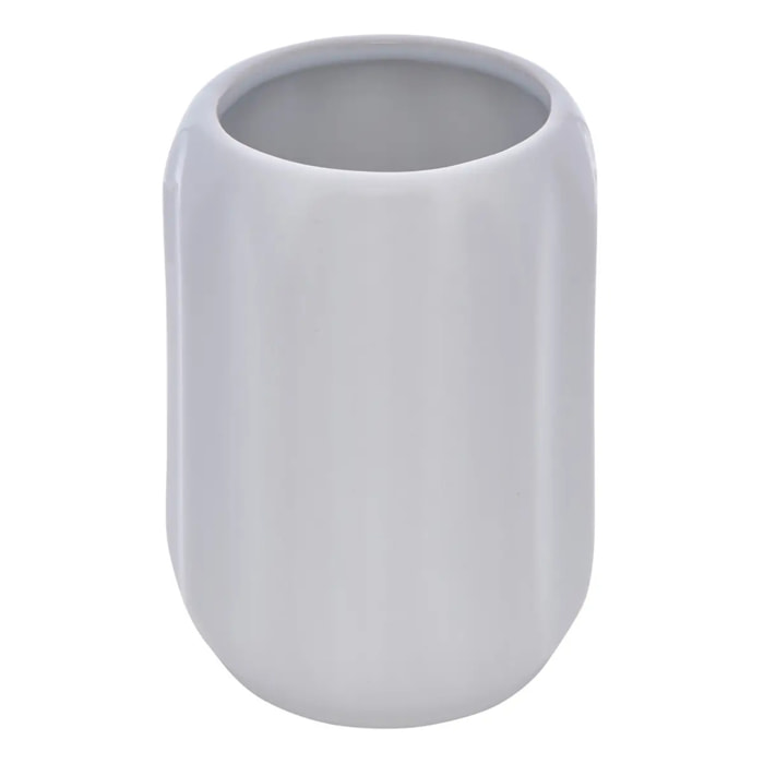 Porte-brosse à dents Colorama en céramique D.8xH.12cm blanc