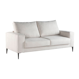 Canapé Jagger -textile, mousse pu, bois et panneau de particules-couleur beige 212 x 105 x 90 cm