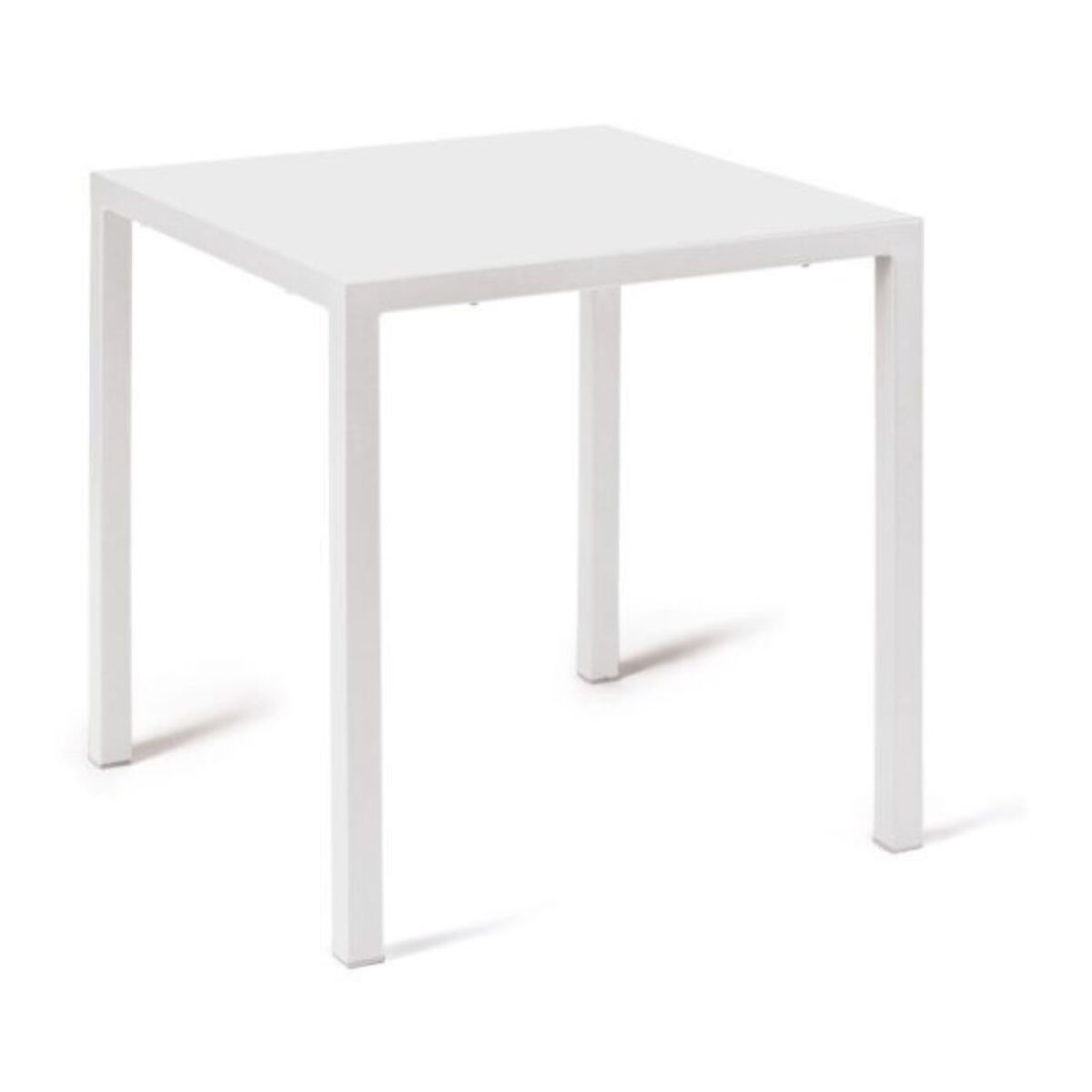 Tavolo TOLONE in metallo bianco 80x80 cm, impilabile