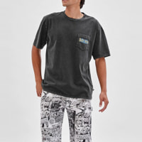 GUESS Originals - T-shirt Batman - 100% coton - noir