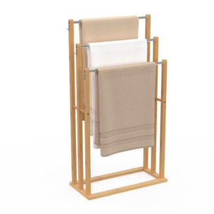 Porte serviette bambou Maya - plusieurs modèles - Bambou/Chrome