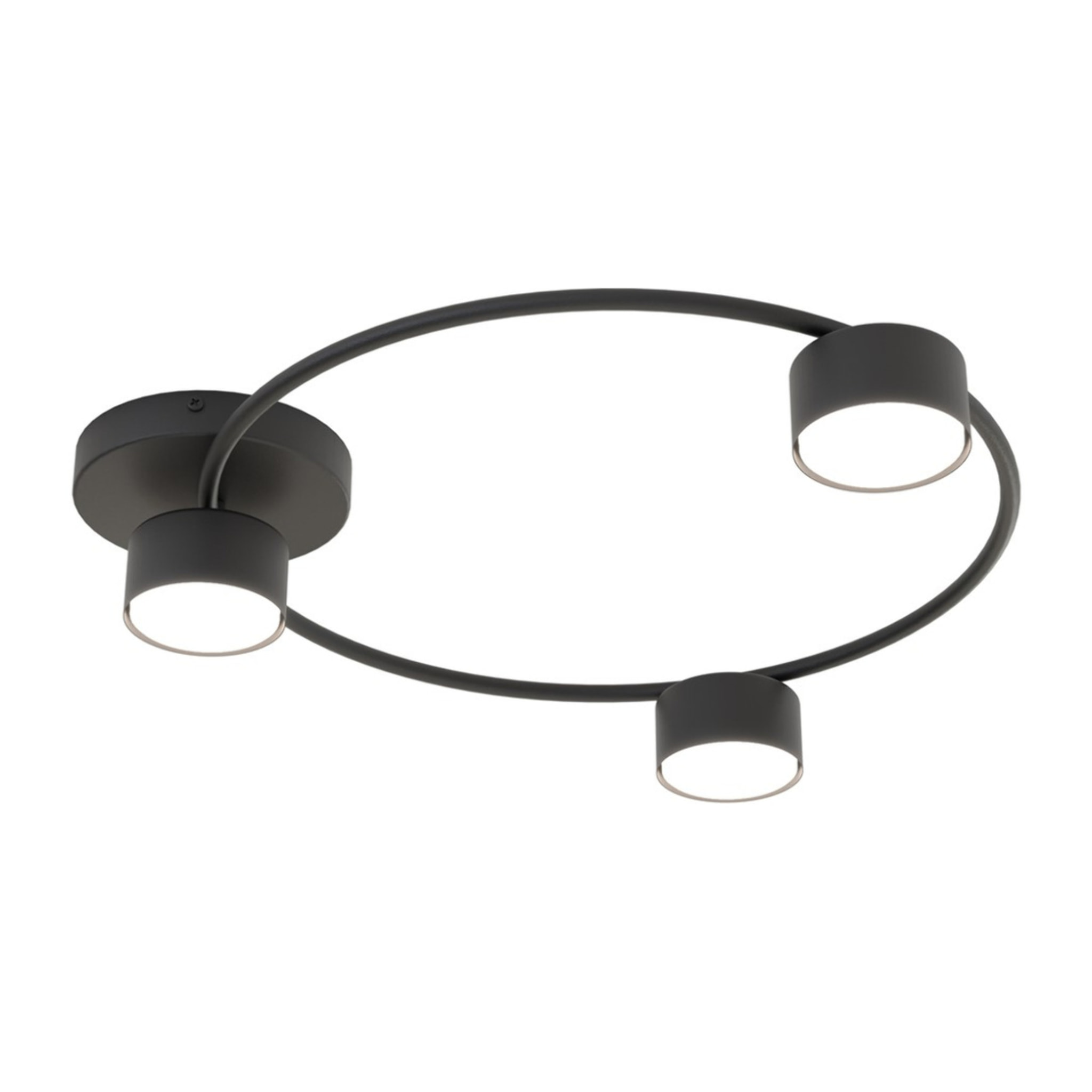 Lampada a sospensione Lucio in acciaio nero opaco