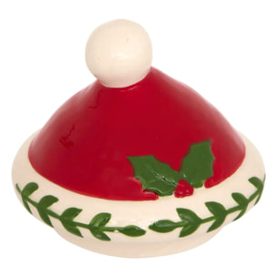 Pot à biscuits père Noël H.23,5cm céramique