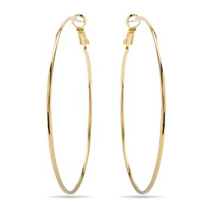 Pendientes de 60mm de diámetro acabado oro amarillo de 18k