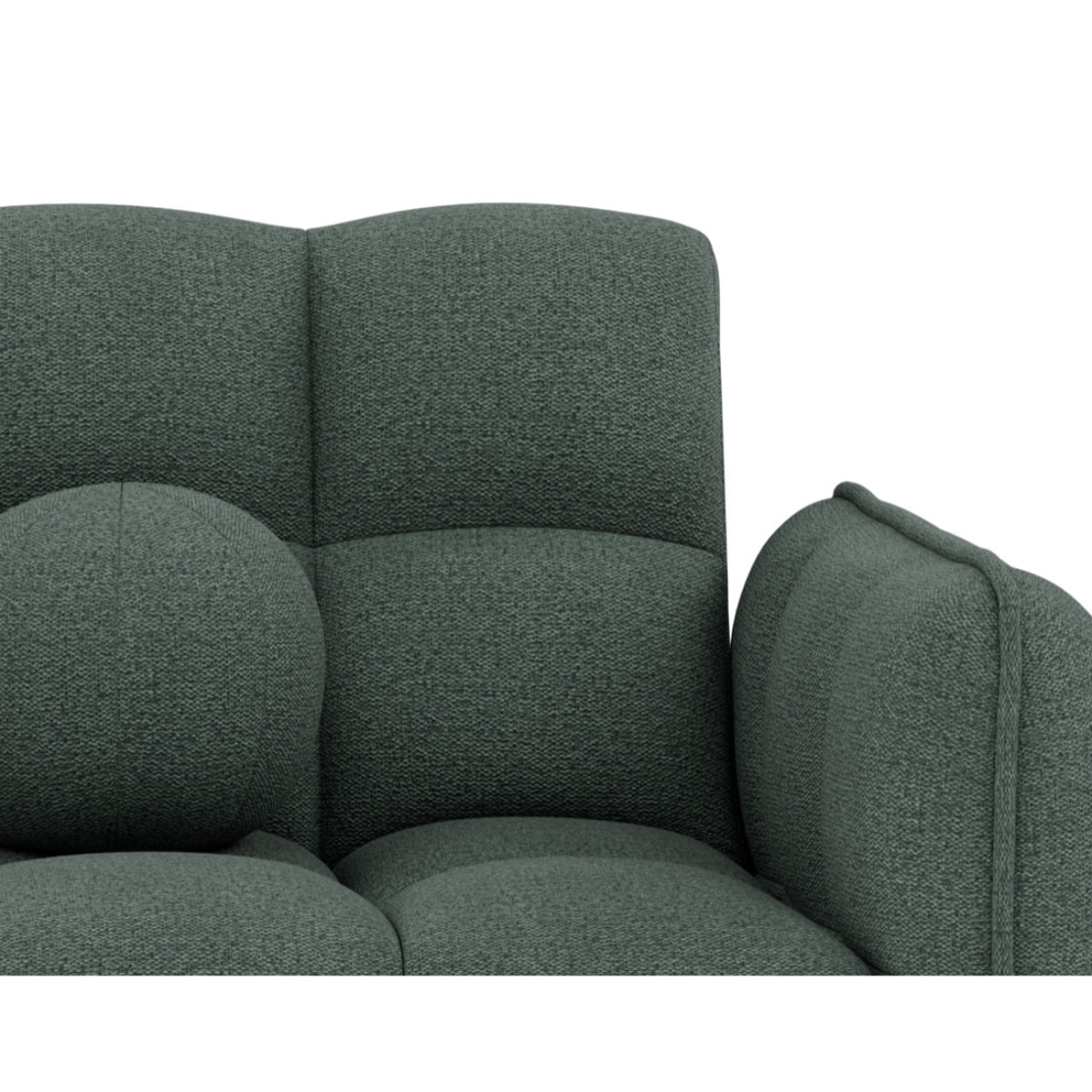 Adam - Canapé convertible clic-clac 2 places bubble en tissu texturé - Vert