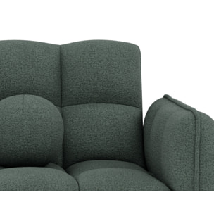 Adam - Canapé convertible clic-clac 2 places bubble en tissu texturé - Vert