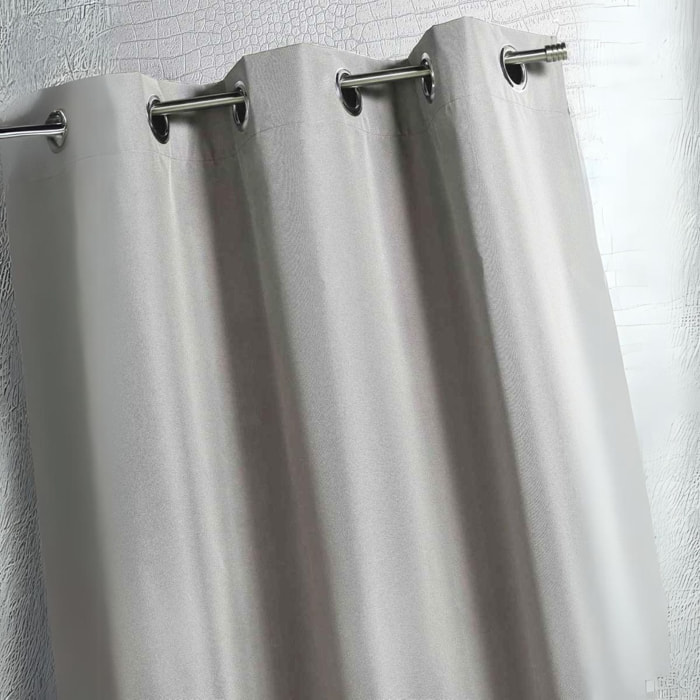 Rideau d'extérieur en tissu déperlant - Argent