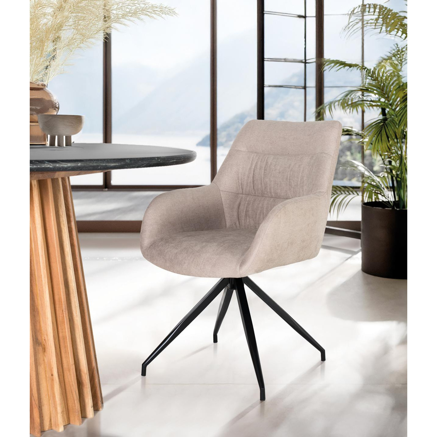 Silla de Tela 58 Cm Estilo Contemporáneo