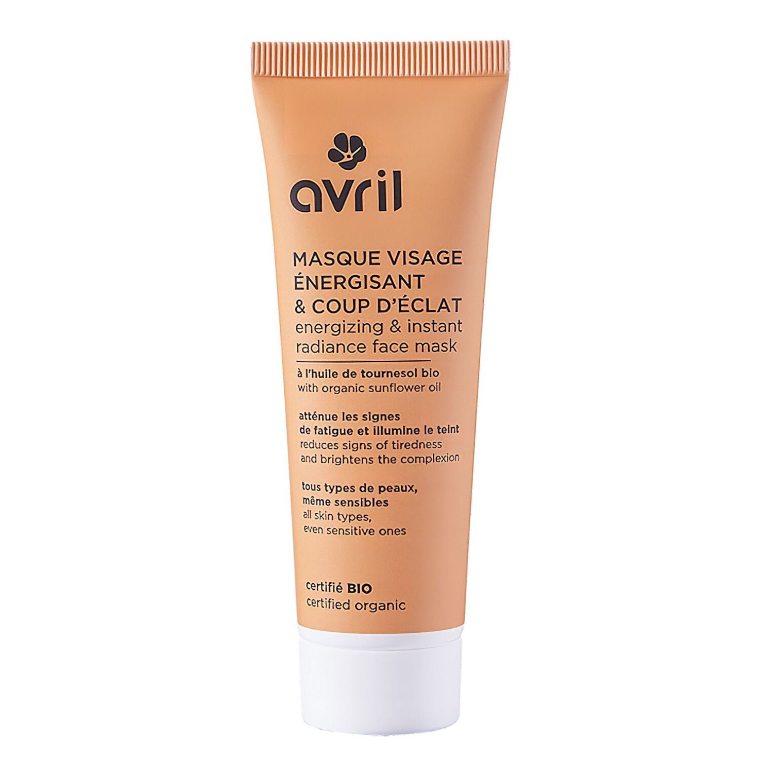 Masque visage énergisant & coup d'éclat - Certifié bio 50 ml