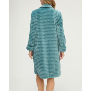 Bata mujer jacquard con botones
