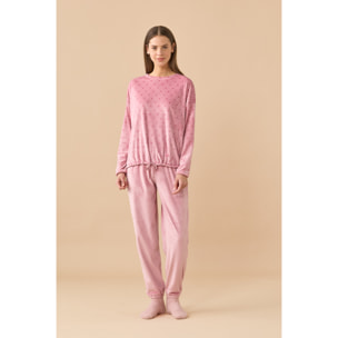 Completo donna ciniglia felpata - soft touch articolo cuori. Noidinotte