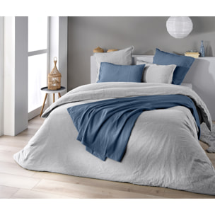 Drap Housse - Bonnet:30cm Lin Et Coton Lys Orange