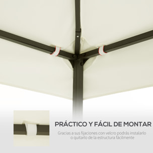 Techo de Repuesto 4x3m para Cenador Jardín Exterior Transpirable con 8 Orificios