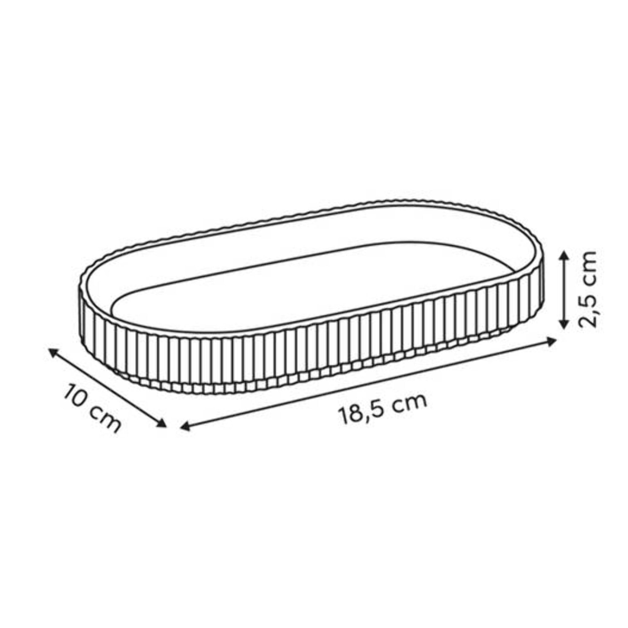 Plateau de salle de bain ovale Solis blanc