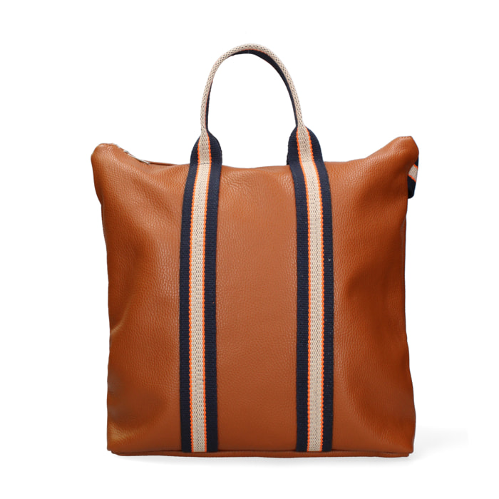 Borsa a mano convertibile in zaino  da donna In Vera pelle Made in Italy 43x38x12 cm