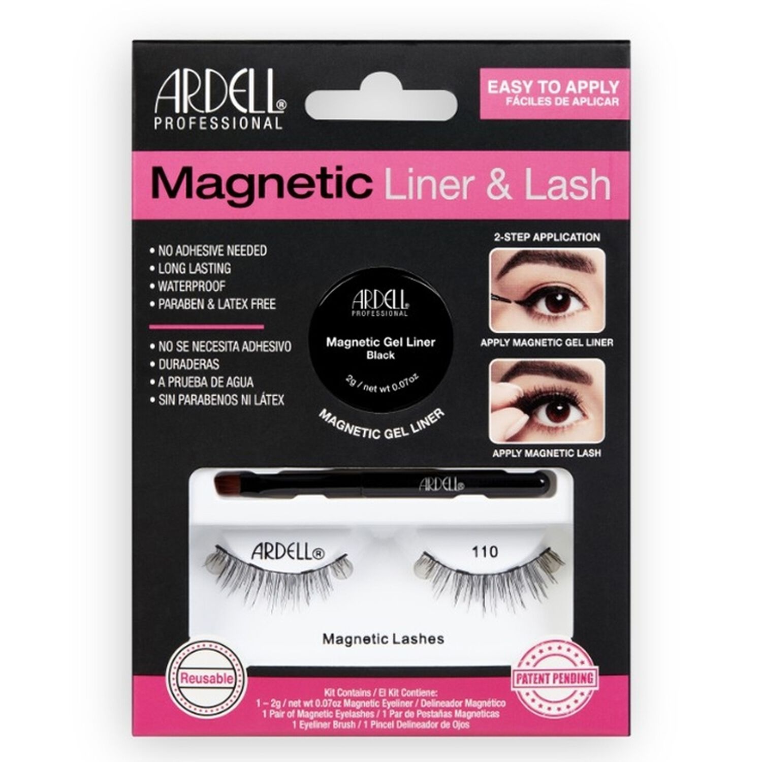 Magnetic Liner & Lash - Kit Eye-Liner + Faux-Cils Magnétiques 110 Noir