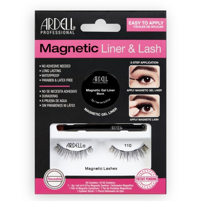Magnetic Liner & Lash - Kit Eye-Liner + Faux-Cils Magnétiques 110 Noir