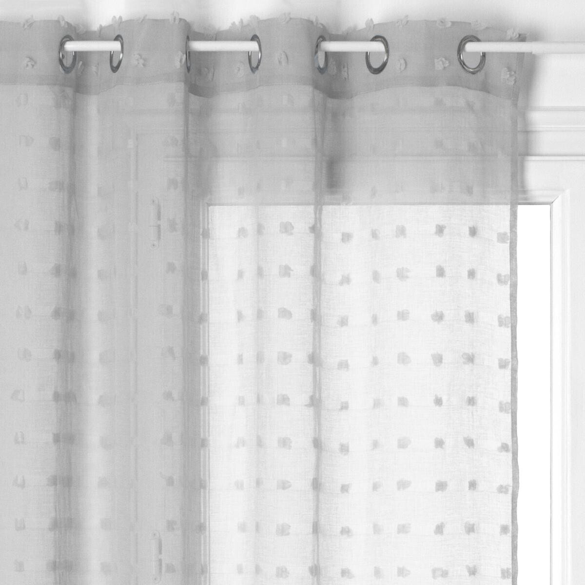 Voilage "Lily" - gris - 140x240 cm