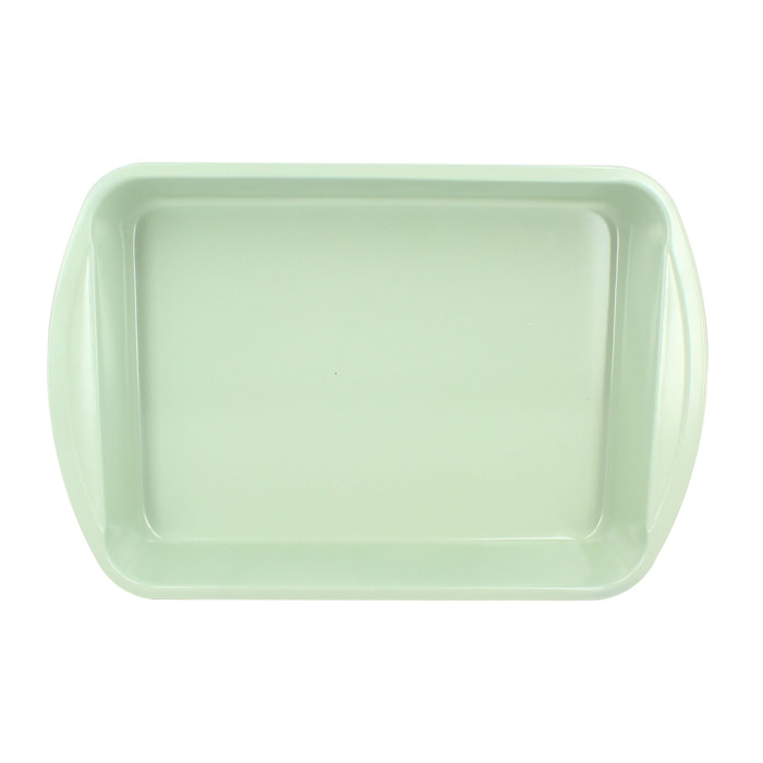 Plat à four rectangulaire en acier carbone celadon 45x30cm COLORAMA