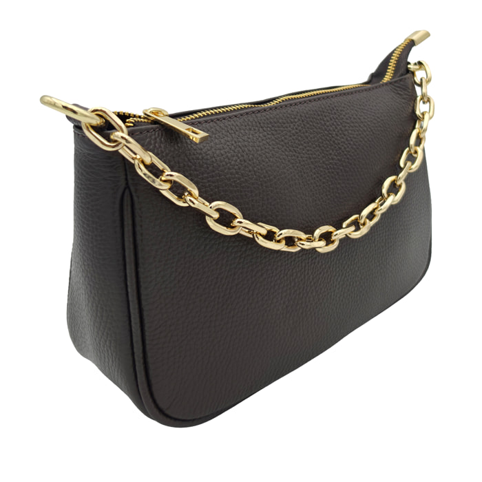 Borsetta a Tracolla Clutch in Vera Pelle Made in Italy