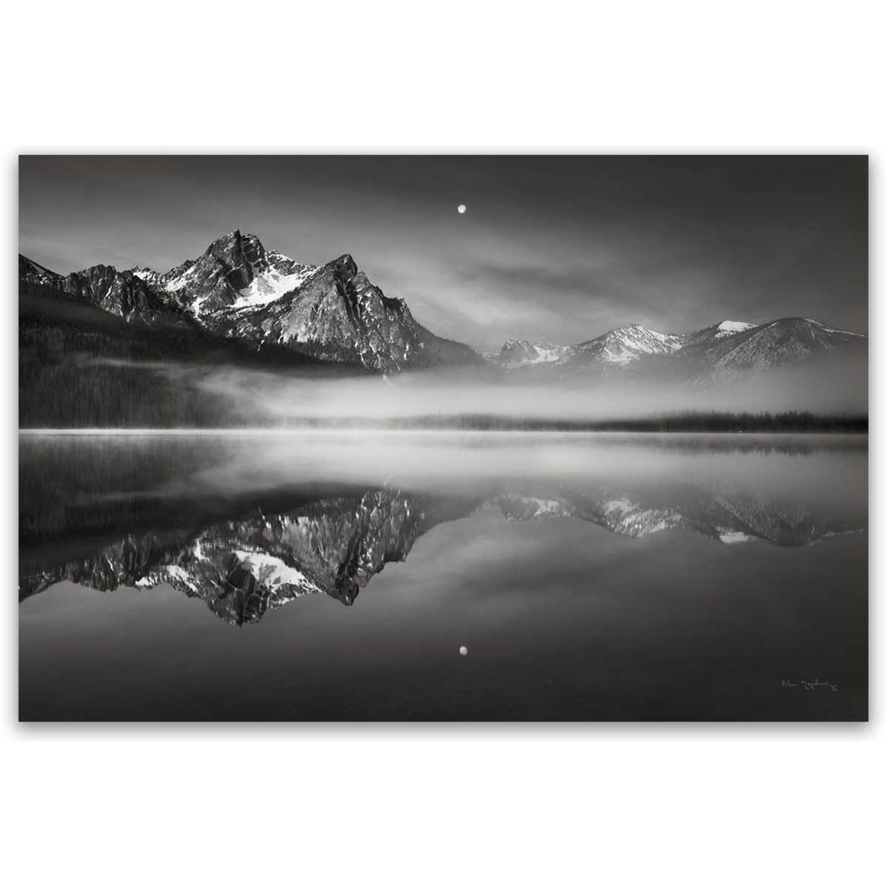 Tableau paysage Coucher de lune Tableau alu Dibond