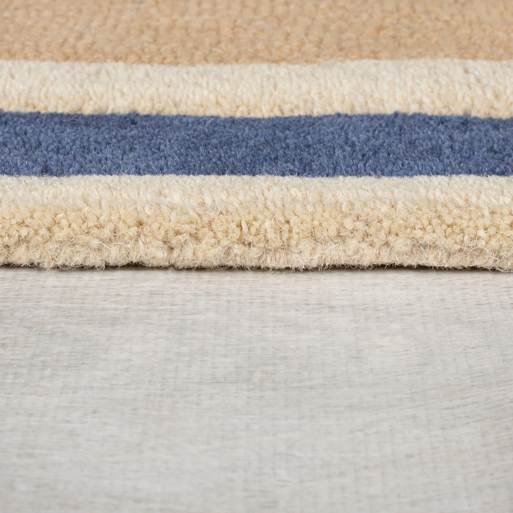 Tapis en laine de couloir BLOCKS RETRO Bleu