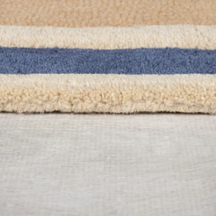Tapis en laine de couloir BLOCKS RETRO Bleu
