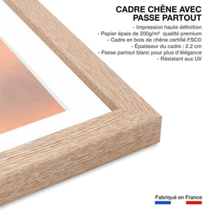 Affiche paysage Douceur de vivre Affiche sous cadre bois
