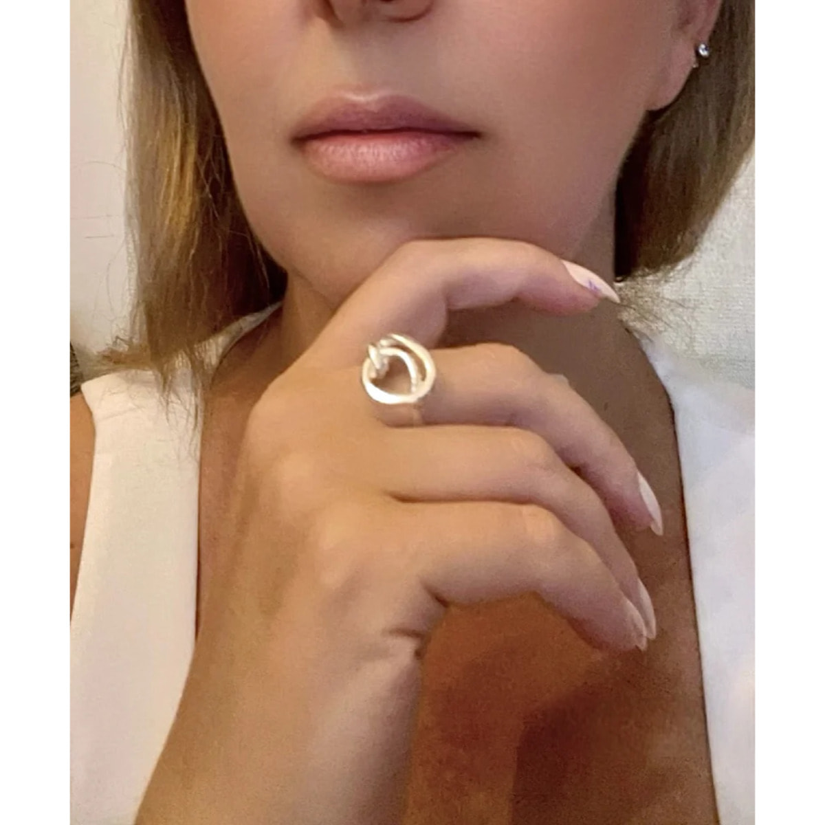 Anillo Mi Mundo en zamak plata 10µ