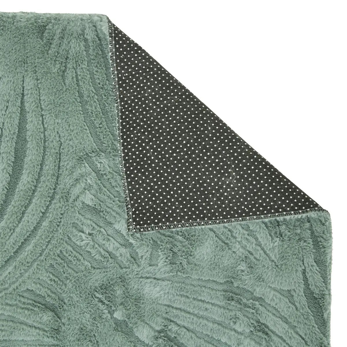 Tapis fausse fourrure Onina vert Kaki 170x120cm