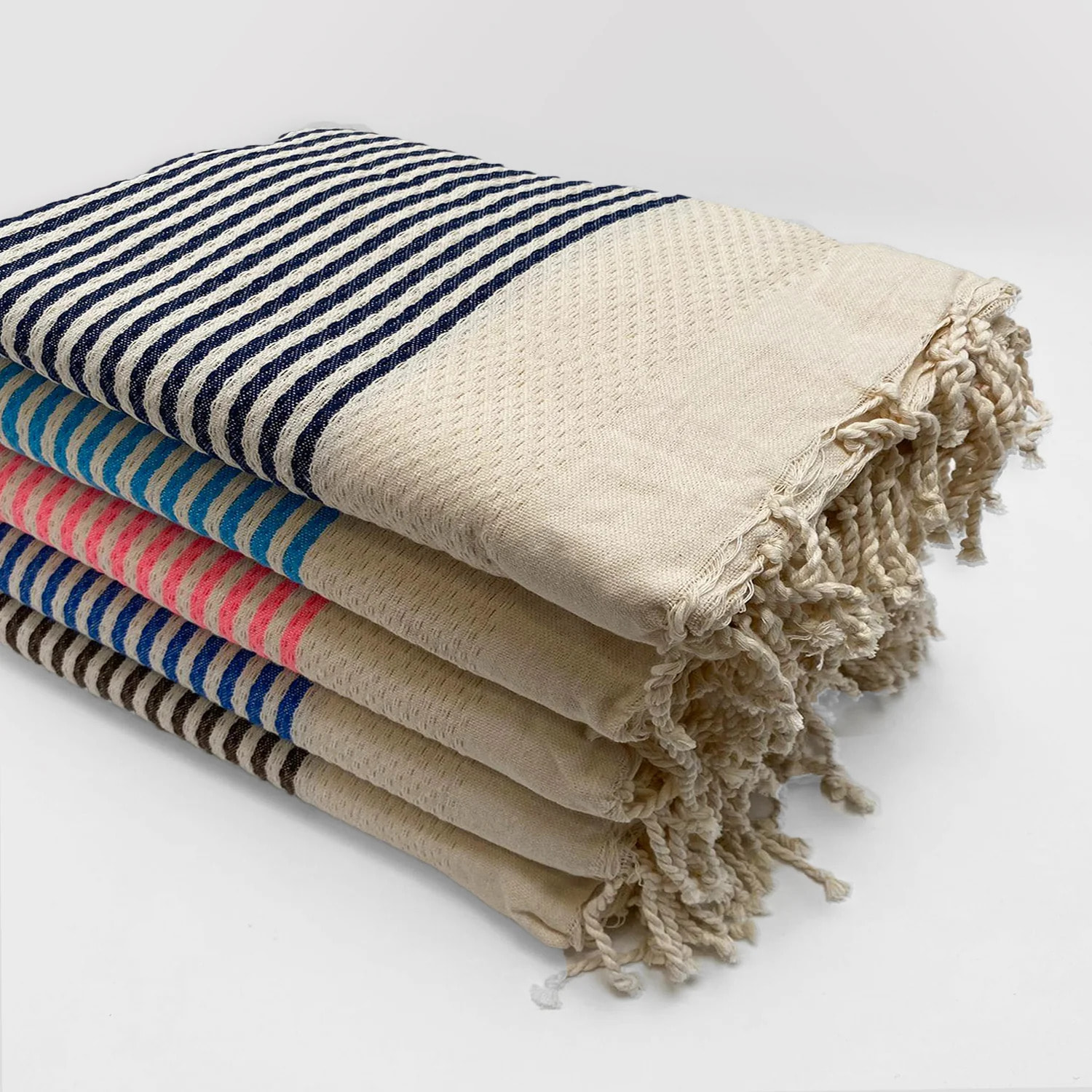 Fouta traditionnelle Yadara Navy 200x200 190g/m²