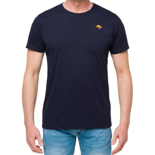 T-shirt in cotone 150 gr Hot Buttered Lizard Colore Blu Navy