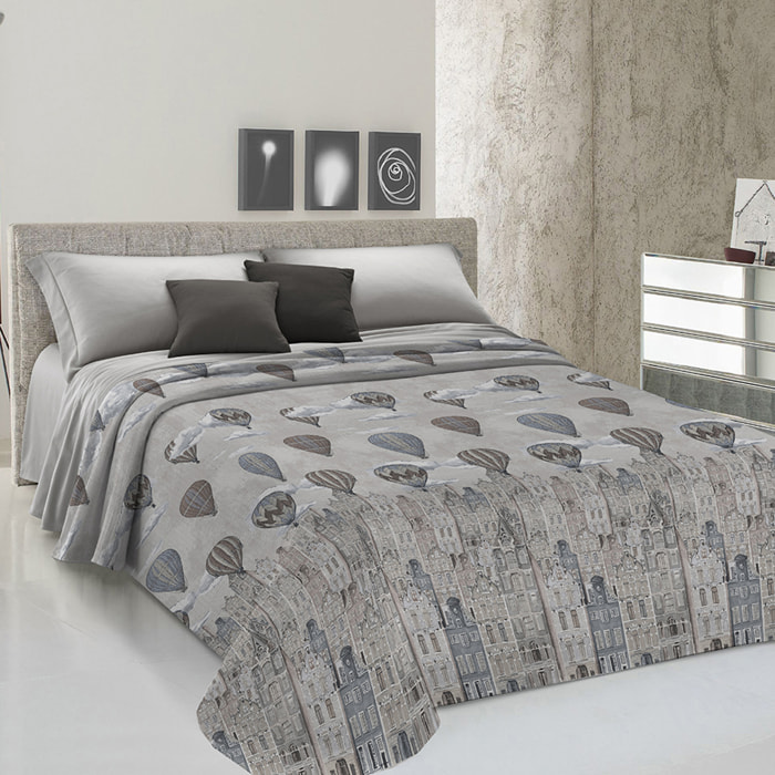 Copriletto di cotone volare beige 100% cotone