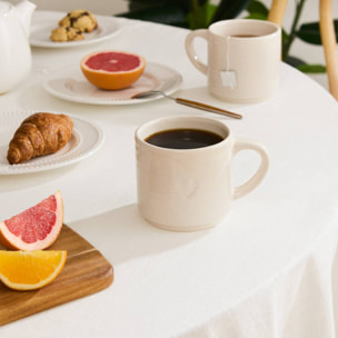 Coffret de 2 mugs Adele blanc chaud motif coeur