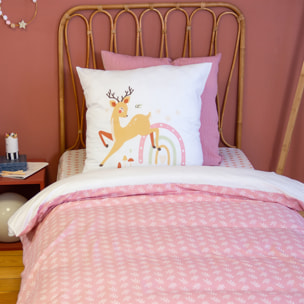 Parure de lit enfant biche forêt - Blanc