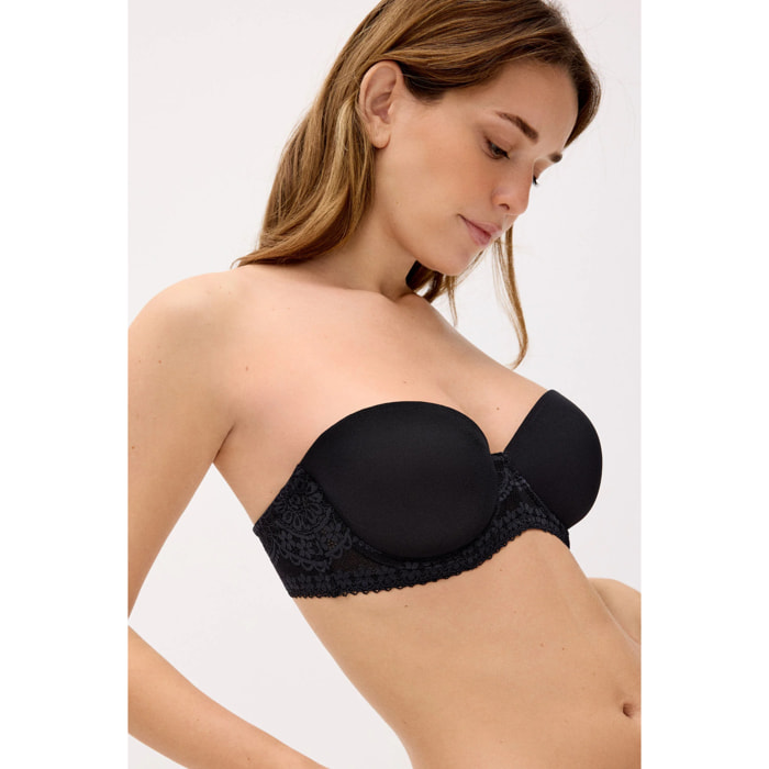 Reggiseno senza spalline Nero