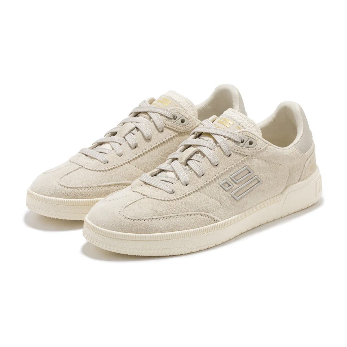 Zapatillas Deportivas Unisex de Piel Con Forro Técnico Rebel Basic Flag Crema