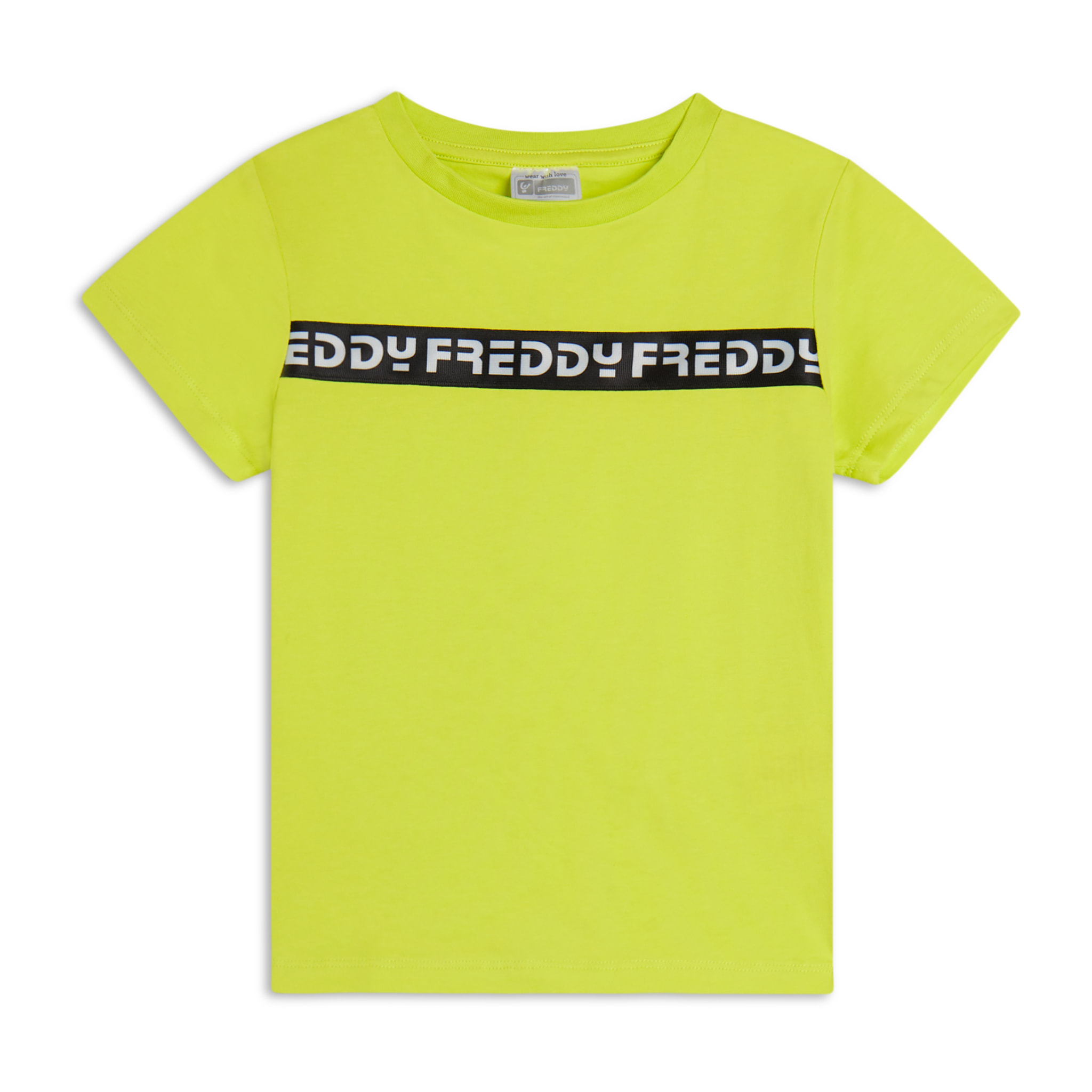 T-shirt Bambina manica corta con banda logo FREDDY