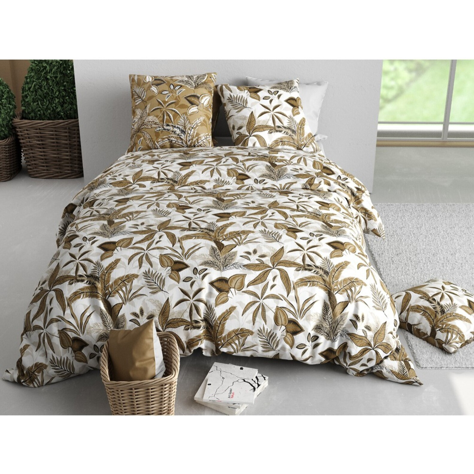 Parure housse de couette coton multicolore