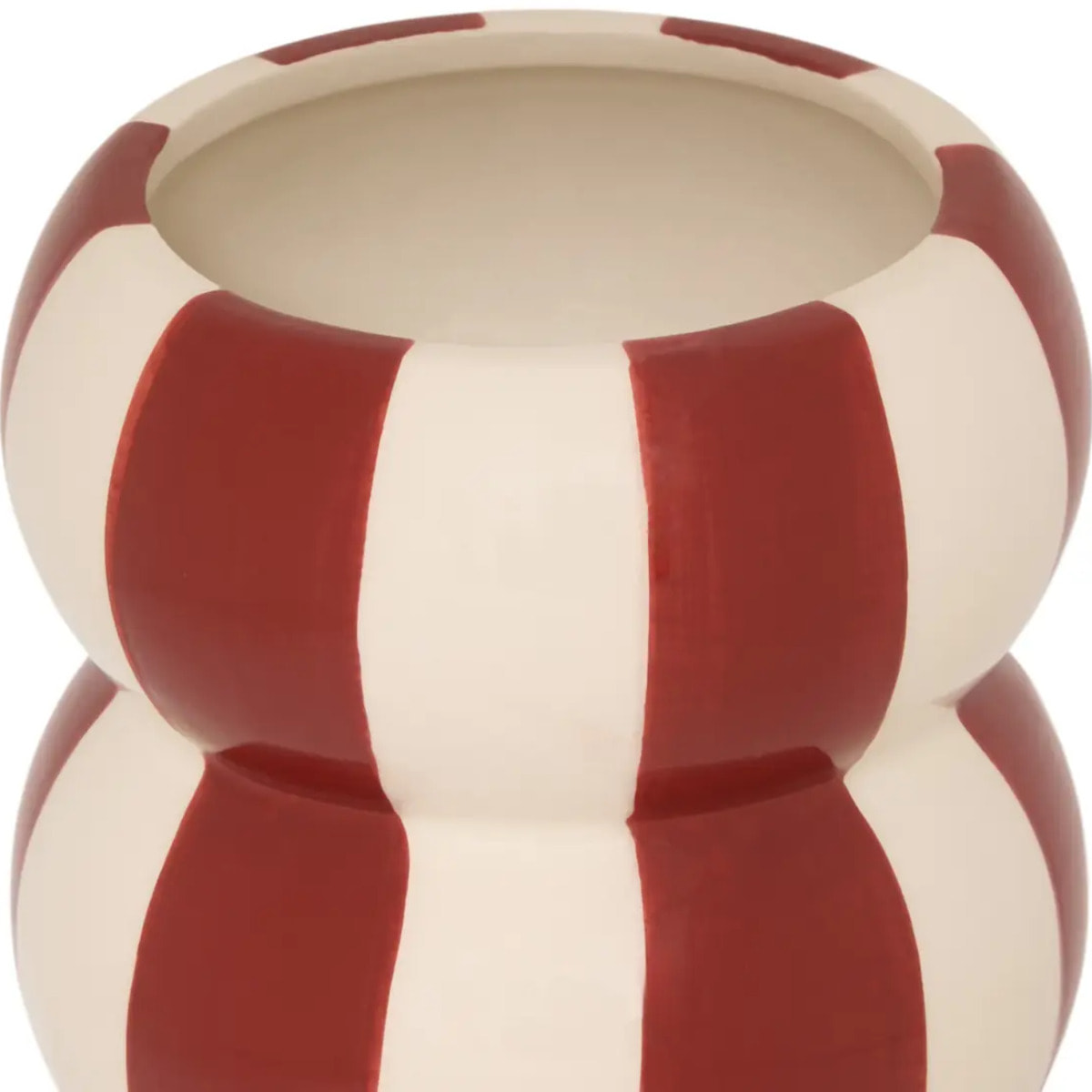 Vase Neya H.16cm rayé rose