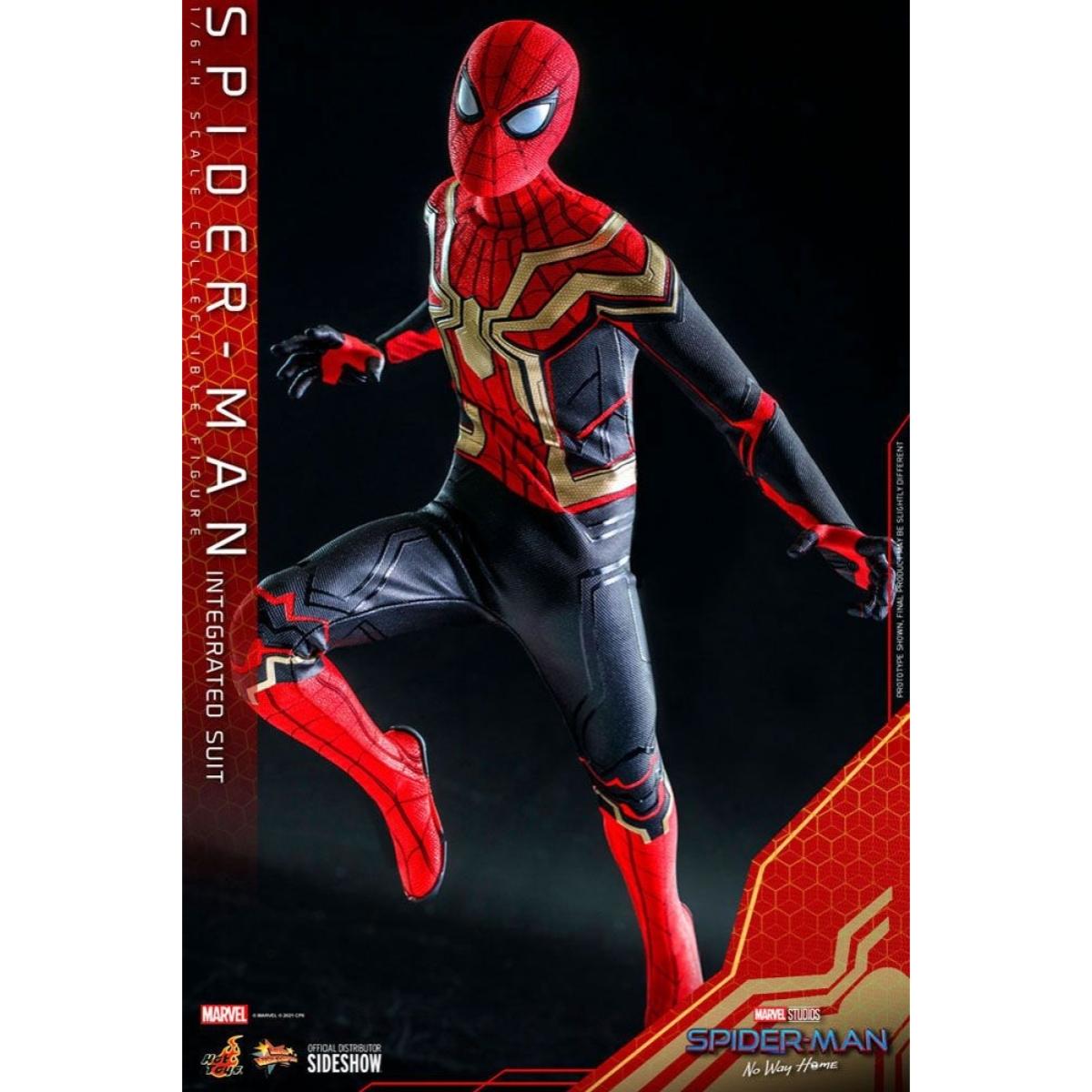 Spider-man: Far From Home Figura Spider-Man con Tuta Integrata 29 Cm Hot Toys