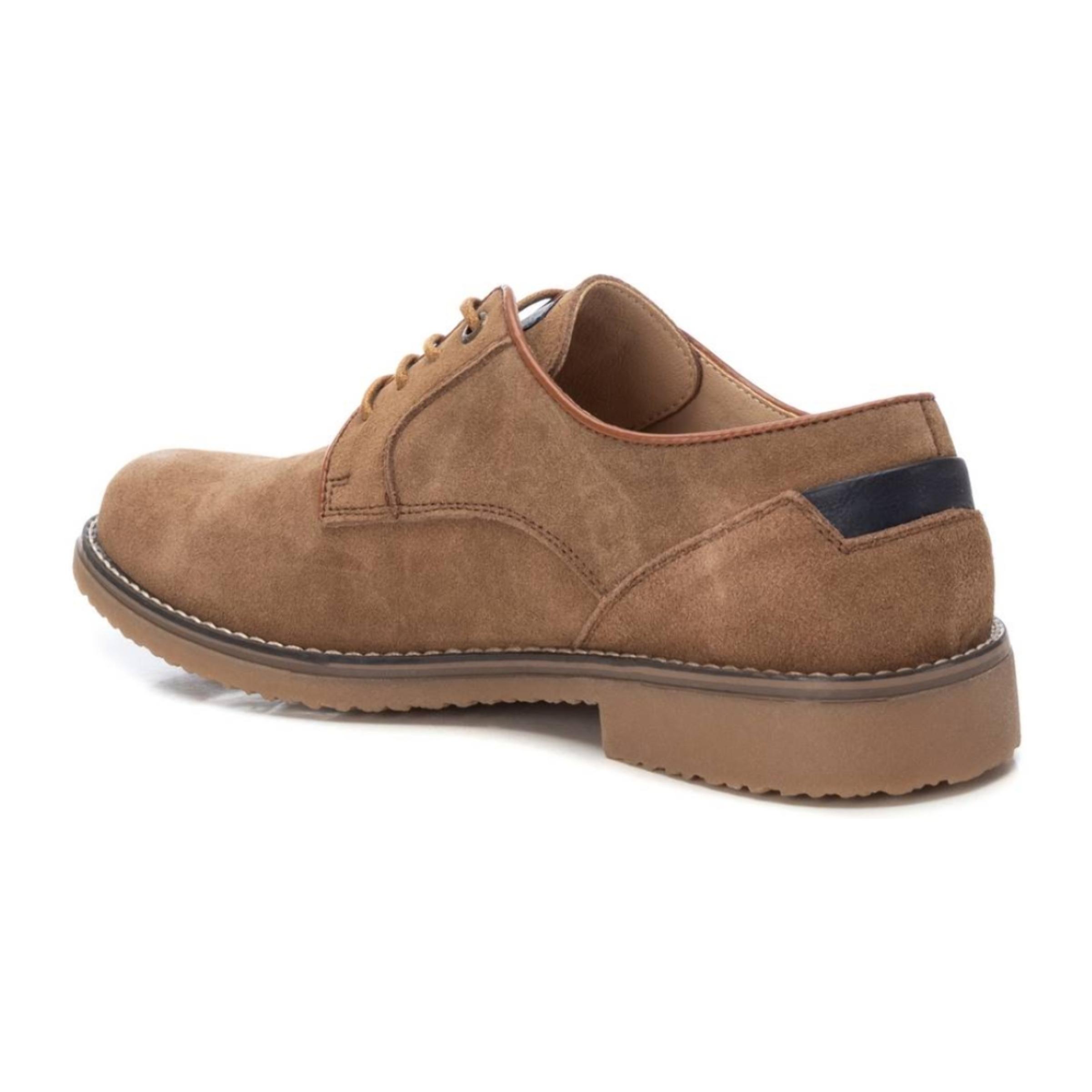 Zapato blucher/derby de piel camel