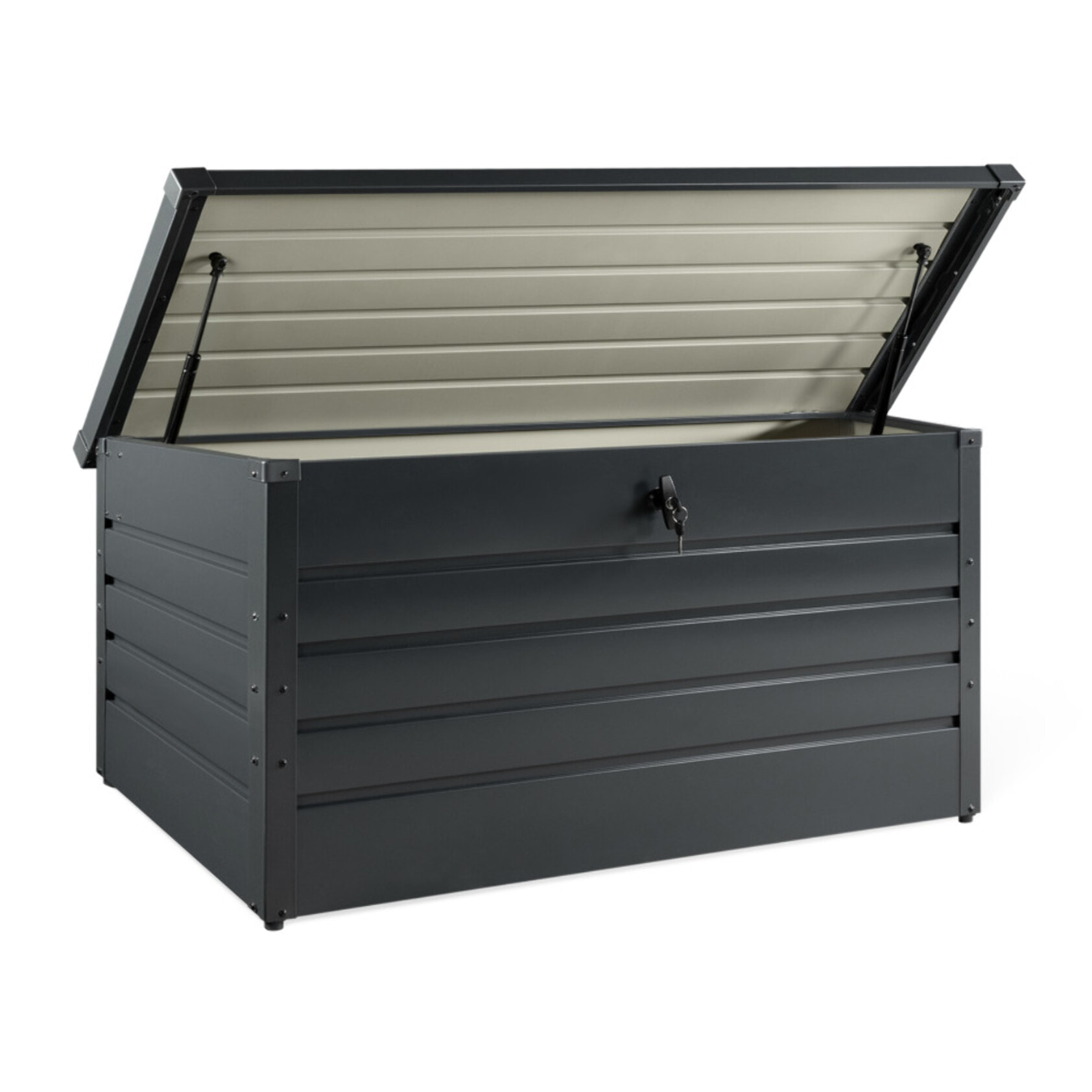 Coffre de jardin métal gris 870L